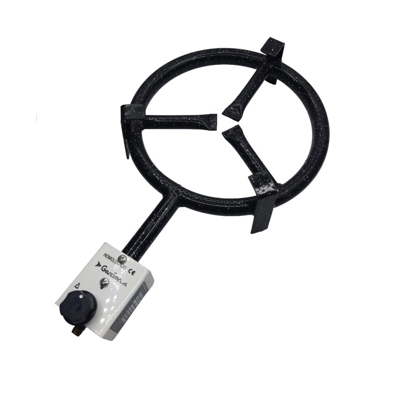 Paellero Gas Butano/propano Garcima, 30 Cm tubo redondo recomendado para paellas de 36 a 46 cm 1 aro