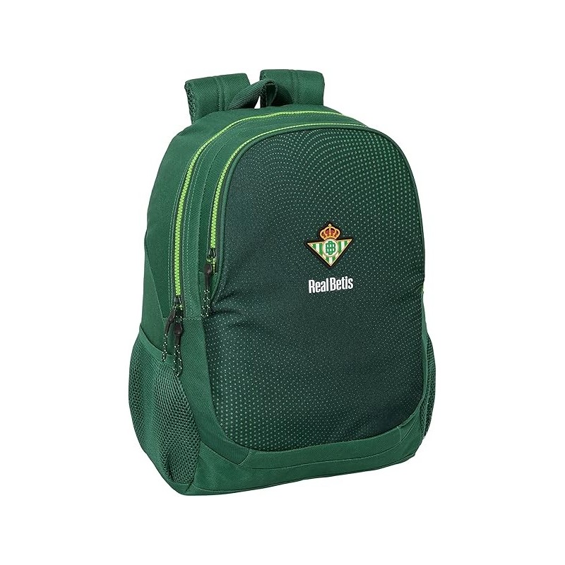 Mochila Safta Escolar de Real Betis Balompié, 32x16x44cm adaptable a carro espaldar acolchado producto oficial