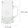 Real Betis Balompié, Jarra de Cerveza, Vidrio, Capacidad 500 ml, Transparente producto oficial