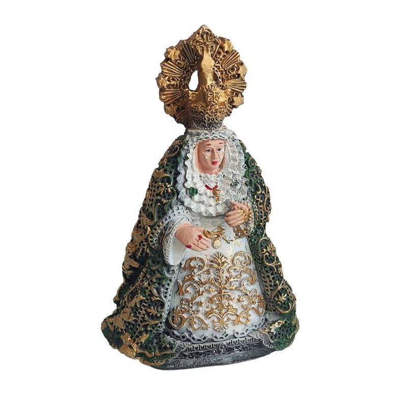 Figura Virgen Esperanza Macarena tamaño 10 cm matería resina de plástico o similar