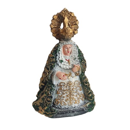 Figura Virgen Esperanza Macarena tamaño 10 cm matería resina de plástico o similar