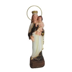 Figura Virgen del Carmen tamaño 18 cm material resina de plástico o similar
