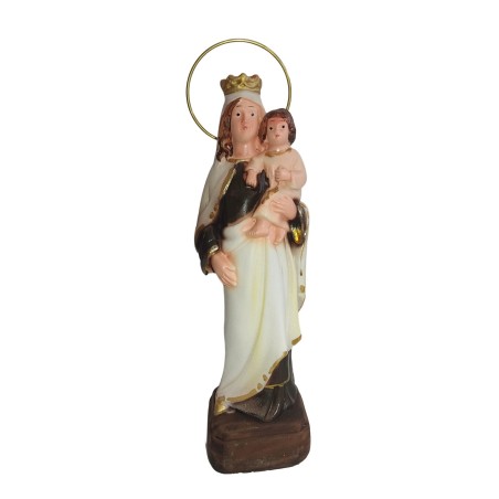 Figura Virgen del Carmen tamaño 18 cm material resina de plástico o similar