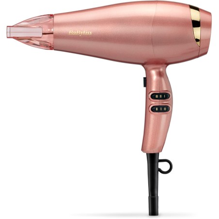 BaByliss Secador de Pelo Rose Gold Profesional iónico de 2100W 3 ajustes de calor y 2 velocidades