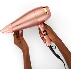BaByliss Secador de Pelo Rose Gold Profesional iónico de 2100W 3 ajustes de calor y 2 velocidades
