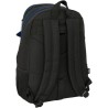 UMBRO JET BLACK - Mochila Escolar grande tamaño 32x16x44cm adaptable a carro, espaldar acolchado
