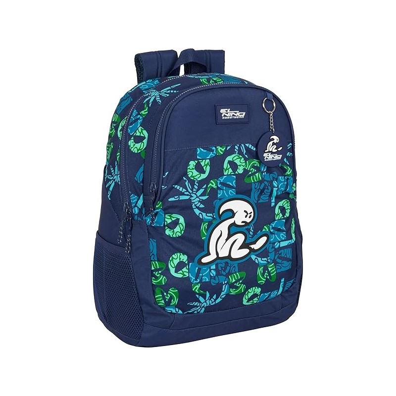 EL NIÑO GLASSY - Mochila Escolar grande 32x16x44cm adaptable a carro, espaldar acolchado producto oficial