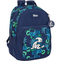 EL NIÑO GLASSY - Mochila Escolar grande, tamaño 32x15x42 cm adaptable a carro esquinas reforzadas producto oficial