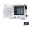 Transistor SANDA SD-4005 Radio AM/FM/SW1-7 antena telescópica con conexión de auriculares funciona con 3 pilas AA tamaño 167x60x