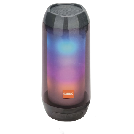 Altavoz inalámbrico portátil SANDA SD-6541 MP3, tarjeta micro SD, radio FM, USB, recargable potencia 5w tmaño 20x8x8 cm