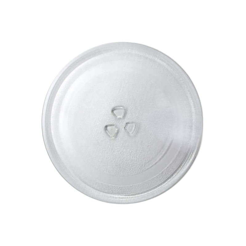 Plato cristal para microondas 24,5 centímetros Plato Microondas Universal con 3 fijadores