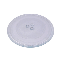 Plato cristal para microondas 24,5 centímetros Plato Microondas Universal con 3 fijadores