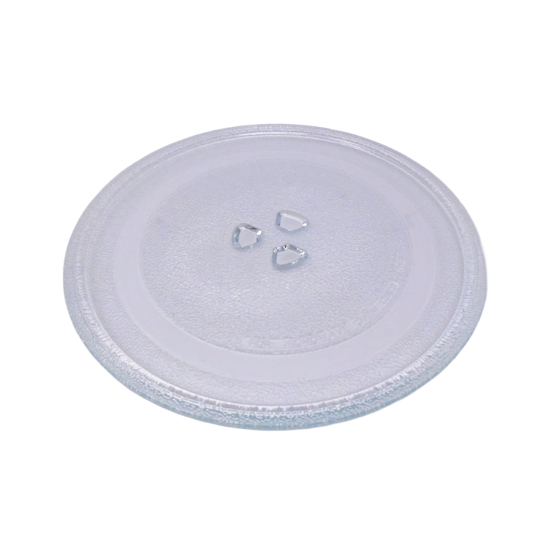 Plato cristal para microondas 27 centímetros Plato Microondas Universal con 3 fijadores