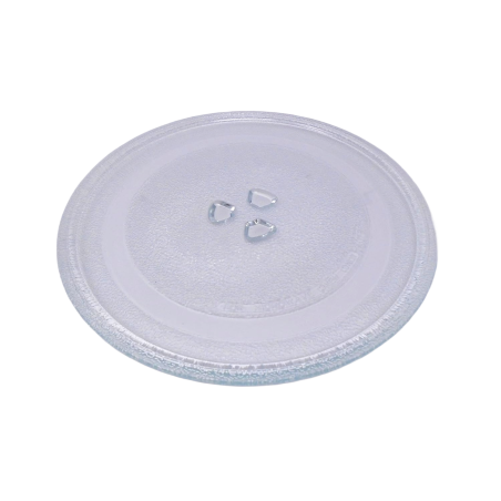 Plato cristal para microondas 27 centímetros Plato Microondas Universal con 3 fijadores