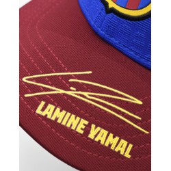 Gorra Junior Fútbol Club Barcelona con firma de Lamine Yamal adulto ajustable producto oficial