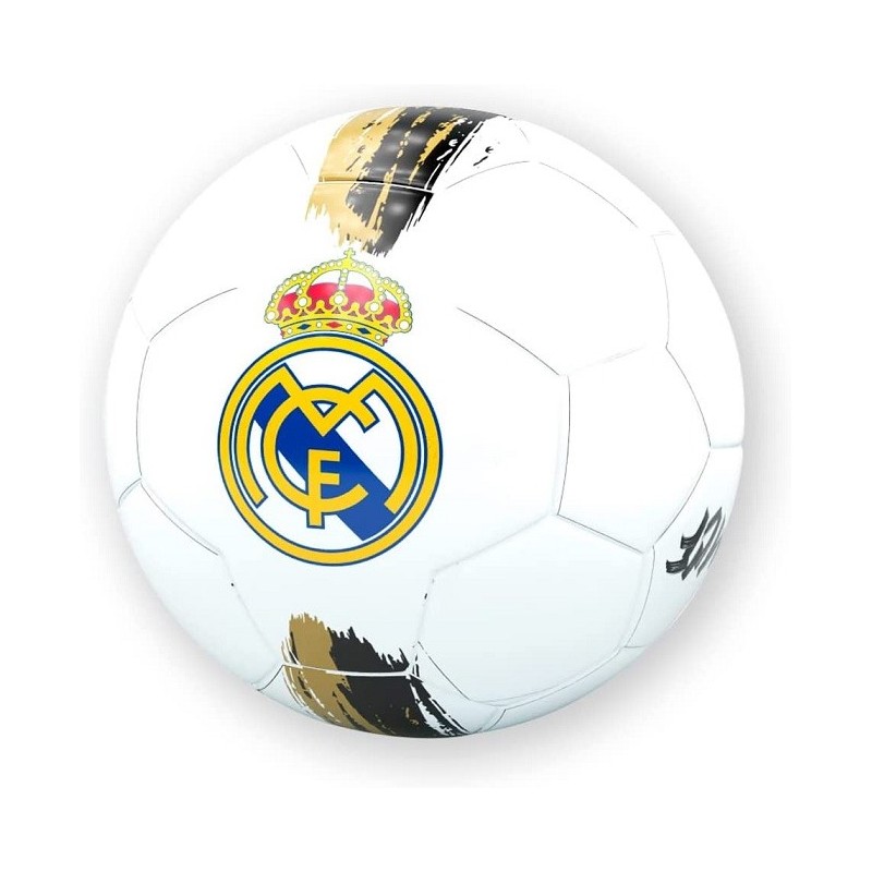 Balón Real Madrid pequeño talla 1 producto oficial blanco negro dorado