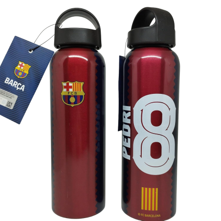 Botellín de agua Fútbo Club Barcelona Pedri 8 600ml aluminio producto oficial