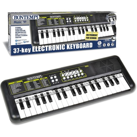 Teclado Piano Digital Digital de 37 Teclas entrada para Auriculares, Tamaño 42,4x15,2x4,7 cm