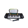 Órgano electrónico multifunciona de 25 teclas incluye micrófono funciona con 3 pilas AA no incluidas tamaño 40x14x3cm