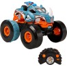Hot Wheels Monster Trucks, Coche Teledirigido, Rhinomite se transforma en pista, giros de 360 grados edad +5 años Mattel HPK27