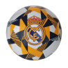 Balón Real Madrid blanco,azul y amarillo talla adulto producto oficial talla 5 tamaño similar al reglamentario de fútbol 11