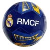 Balón Real Madrid azul y amarillo grande producto oficial talla 5 tamaño similar al reglamentario de fútbol 11