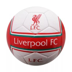 Balón Ball Liverpool Football Club blanco y rojo producto oficial talla 5 tamaño similar al reglamentario de fútbol 11