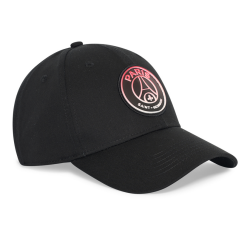 Gorra PSG Paris Saint-Germain adulto color negra escudo plástificado bicolor ajustable producto oficial