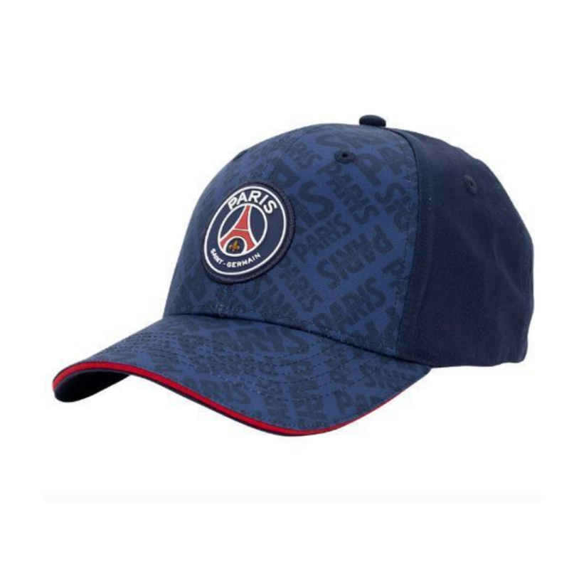 Gorra PSG Paris Saint-Germain adulto letras PARIS escudo plástificado a color ajustable producto oficial