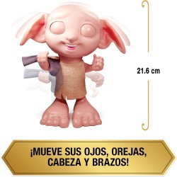Wizarding World - Muñeco interactivo Dobby Elfo Harry Potter de 21,6 cm más de 30 sonidos y frases edad + 6 años