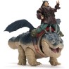 Dreamworks Dragons - Pack Figura articulada Dragón y Vikingo: Gronkel y Patapez de Cómo Entrenar a Tu Dragón - edad +4 Años