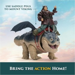Dreamworks Dragons - Pack Figura articulada Dragón y Vikingo: Gronkel y Patapez de Cómo Entrenar a Tu Dragón - edad +4 Años