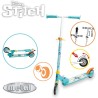 Patinete 2 Ruedas Stitch Plegable, con Estructura de Metal, Reposapiés Antideslizante, Frein Trasero, soporta 50 kg, niños +5 añ