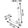 Patinete 2 Ruedas Stitch Plegable, con Estructura de Metal, Reposapiés Antideslizante, Frein Trasero, soporta 50 kg, niños +5 añ