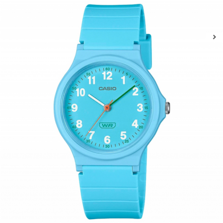 Reloj Casio analógico color rosa LQ-24B-2BDF Reloj de Pulsera para Niños Color azul fabricada con resina de base biológica