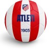 Balón Atlético de Madrid grande talla 5 rayas rojas y blancas escudo clásico producto oficial tamaño similar al reglamentario