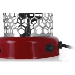 Brasero eléctrico Lorito Orbegozo LO7000 400w para mesa camilla, 2 niveles de potencia rejilla seguridad y gancho