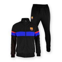 Chándal Fútbol Club Barcelona BLACK producto oficial tallas adulto escudo bordado, composición 100% Poliéster