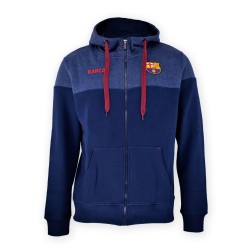 Sudadera con capcha y cremellera Fútbol Club Barcelona Navy tallas para adulto producto oficial 65% Algodón - 35% Poliéster