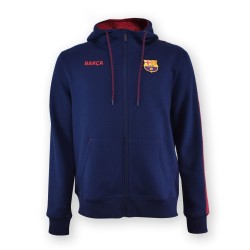 Sudadera con capcha y cremellera Fútbol Club Barcelona Essential blue tallas para adulto producto oficial 65% Algodón - 35% Pol