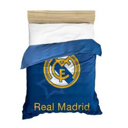 Real Madrid Copriletto, colcha, confortino para cama de 90cm tamaño 180x260 Exterior 100% poliéster. Interior 100% algodón