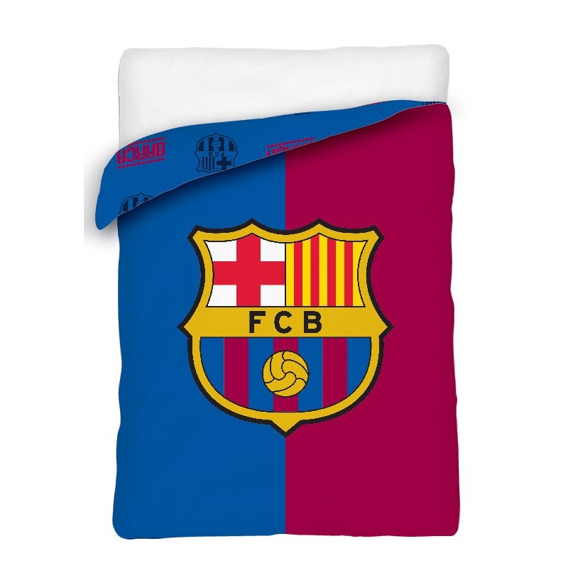 Edredón nórdico Fútbol Club Barcelona Escudo Centrado para cama de 90 tamaño 180x260cm producto oficial