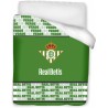 Real Betis Copriletto, colcha, confortino para cama de 90cm tamaño 180x260 Ext 100% poliéster. Int 100% algodón