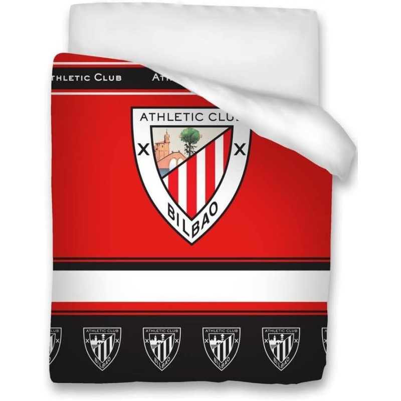Athletic Club de Bilbao Copriletto, colcha, confortino para cama de 105cm tamaño 200x260 Ext 100% poliéster. Int 100%