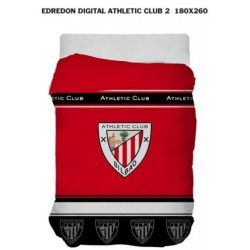 Athletic Club Bilbao edredón con relleno para cama de 135cm tamaño 235x260 Ext 100% poliéster. Int 100% algodón