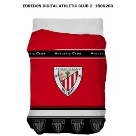 Athletic Club Bilbao edredón con relleno para cama de 135cm tamaño 235x260 Ext 100% poliéster. Int 100% algodón