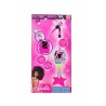 Barbie Micrófono de Pie MP3, Instrumento musical +3 años con altavoz y efecto luces