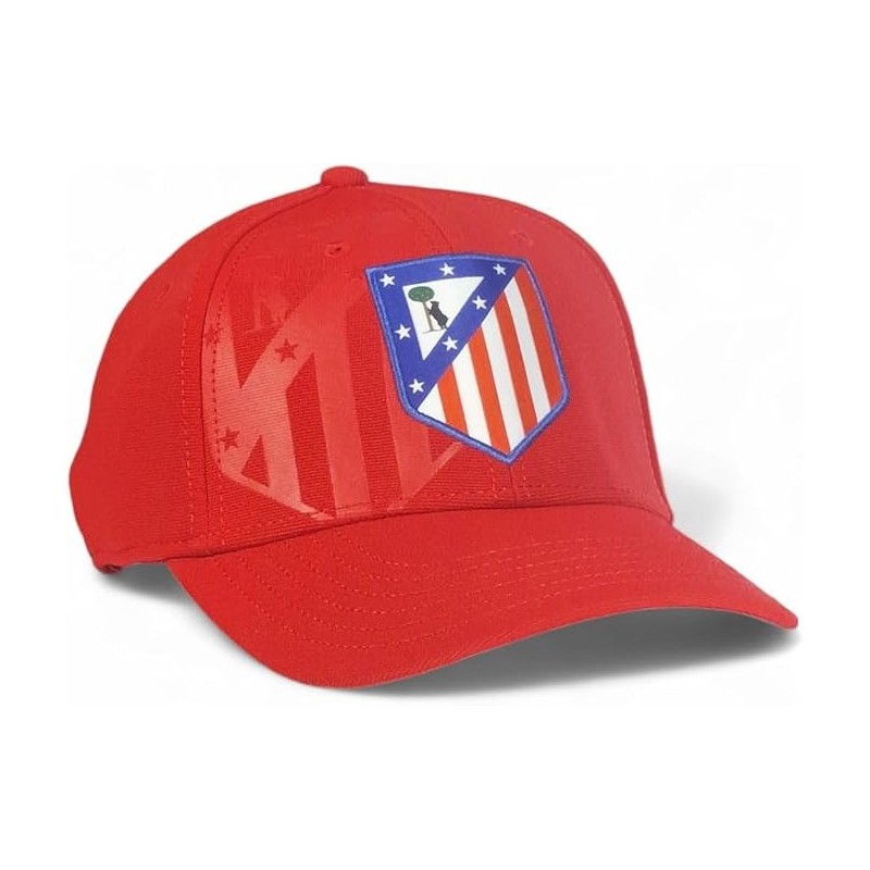 Gorra Atlético de Madrid roja ajustable talla adulto escudo bordado producto oficial