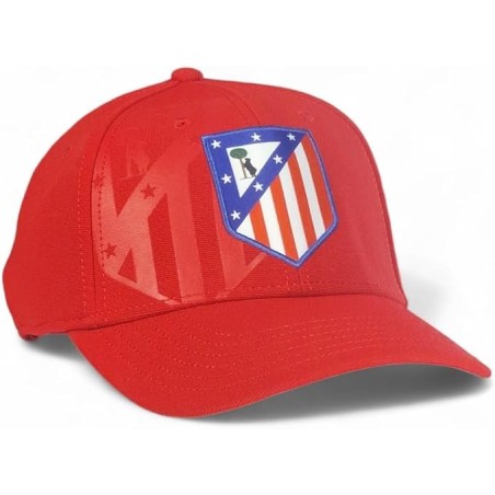 Gorra Atlético de Madrid roja ajustable talla adulto escudo bordado producto oficial