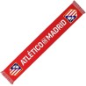 Bufanda Club Atlético de Madrid fondo rojo escudos color laterales tamaño 150x20cm producto oficial.